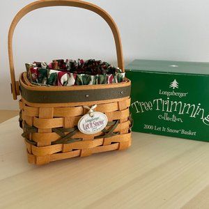 Longaberger 2000 'Let it Snow' Basket Set